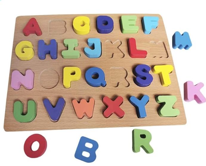 Alfabeto Didático Aprenda Brincando Madeira DM Toys