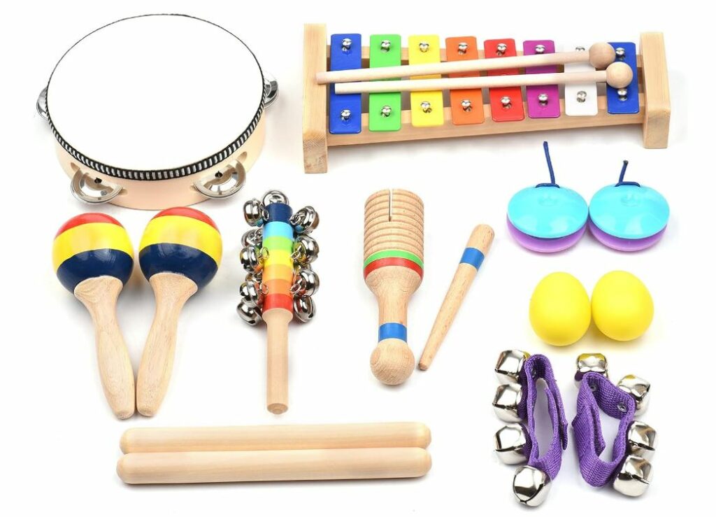 Kit Instrumentos Musicais de madeira - brinquedos de madeira para crianças.JPG