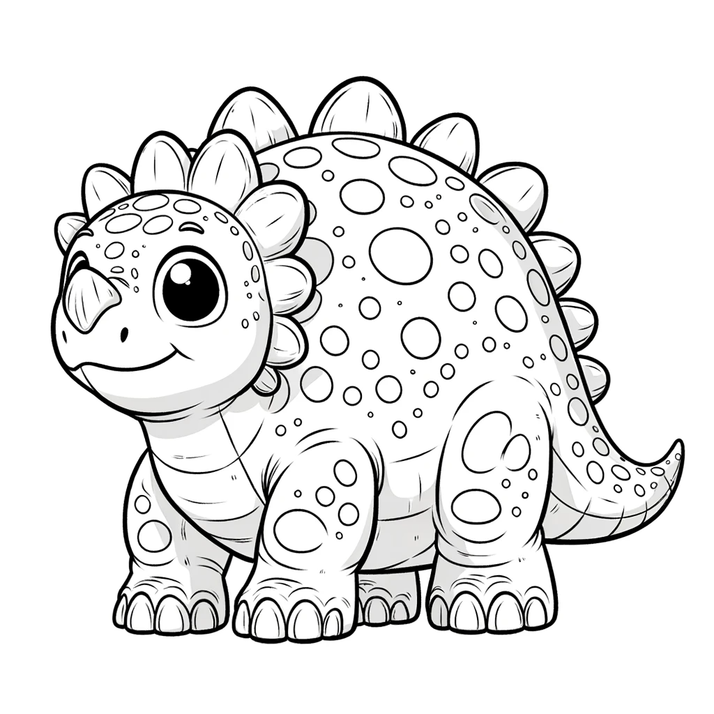 Dinossauro Fofo para colorir