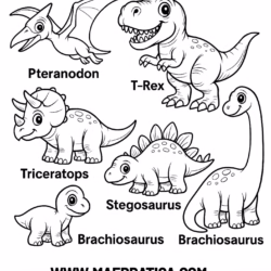 desenhos de dinossauros para imprimir e colorir