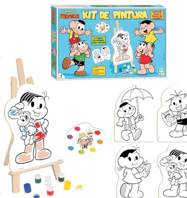 Kit de Pintura Turma da Mônica, Nig Brinquedos