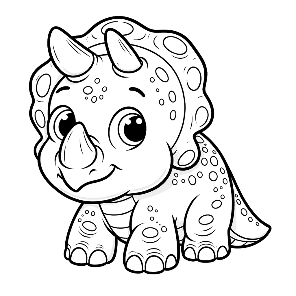 Dinossauro Espécie Triceratops para colorir