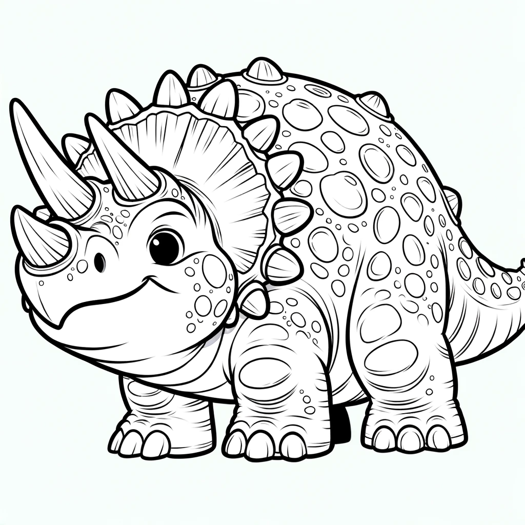 Triceratopes para imprimir e colorir