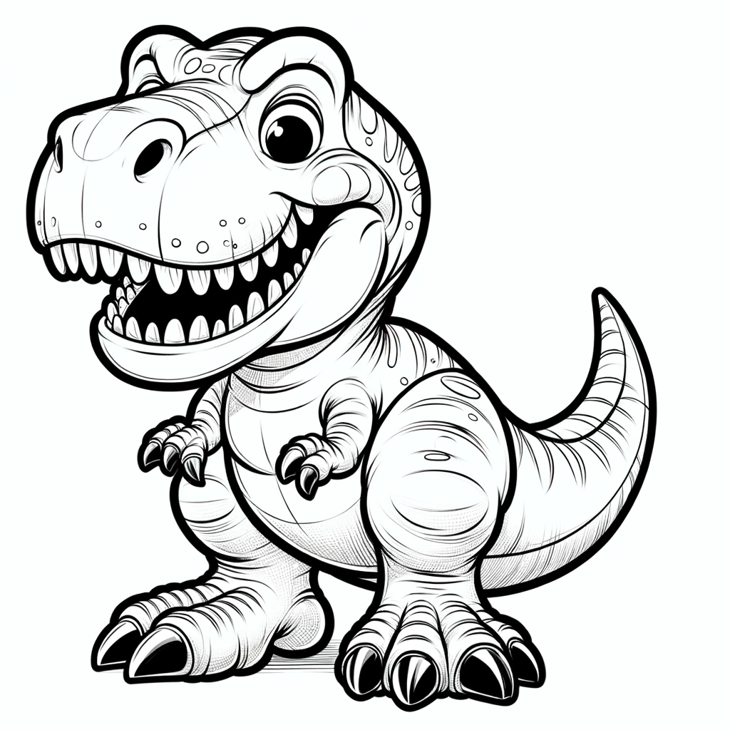 Tiranossauro rex desenho para colorir