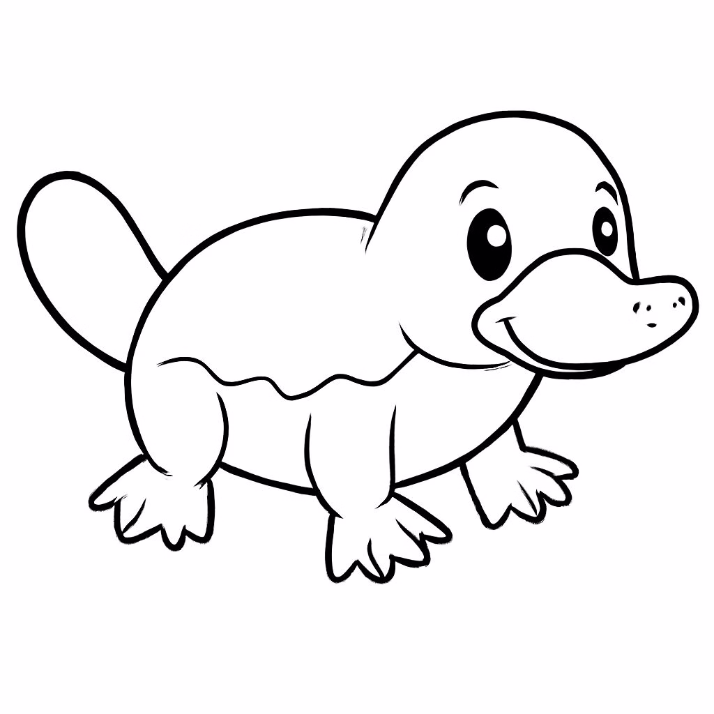desenho de ornitorrinco para colorir 